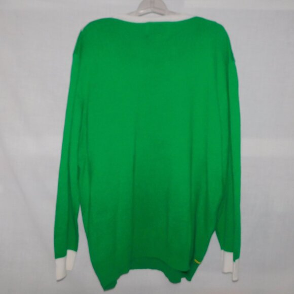 Green Elf Ugly Christmas Holiday Sweater Dress Up Mens XL Acrylic - Picture 7 of 9